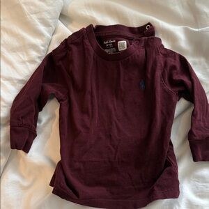 Ralph Lauren Kids Burgundy Long Sleeve Tee